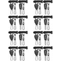 Ipower 8-Pair 1/8 Inch 8-Feet Long Heavy Duty Adjustable Rope Clip Hanger PR GLROPEX8